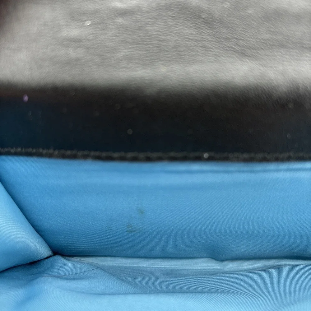 Coach‎ Black Patent Leather Signature C Embossed Turnlock Slim Long Wallet
